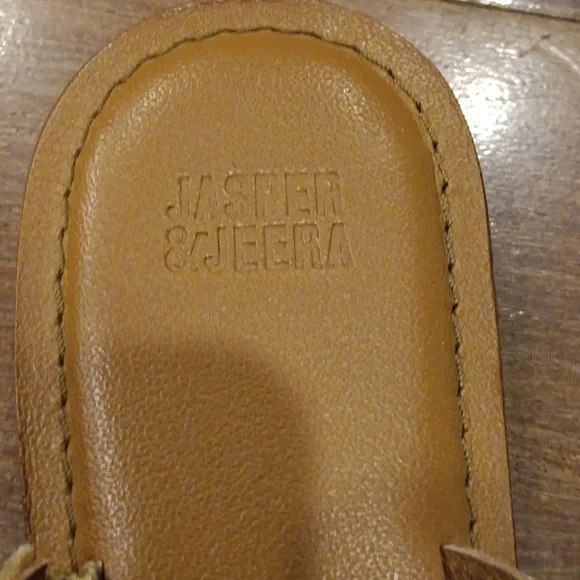 Anthropologie Jasper & Jeera Azille Beaded Leather Slides Sandals size 39 - Picture 5 of 6